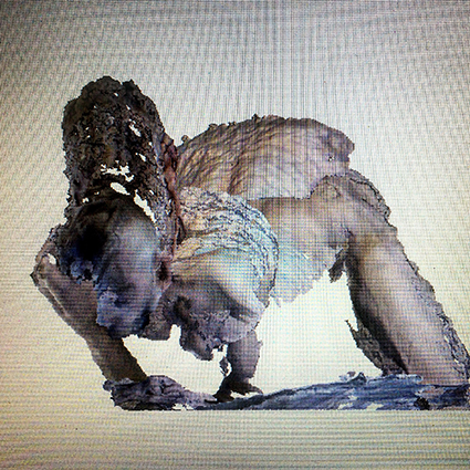 Interrupted 3D scan by artist Paul Coombs